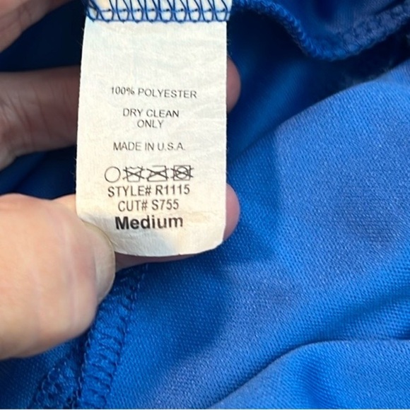 Dainty Hooligan, Vibrant Blue, V-Neck, Zipper-Back, Sheer Sleeves,Lined, Size M - Picture 9 of 14